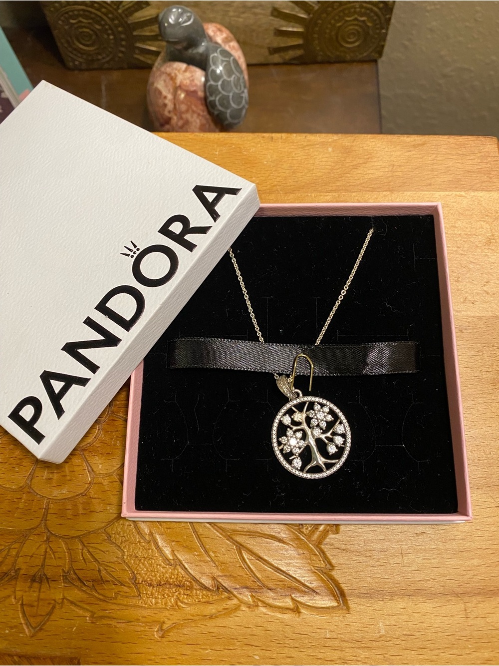 Pandora Sterling Tree of Life CZ Necklace - Silver